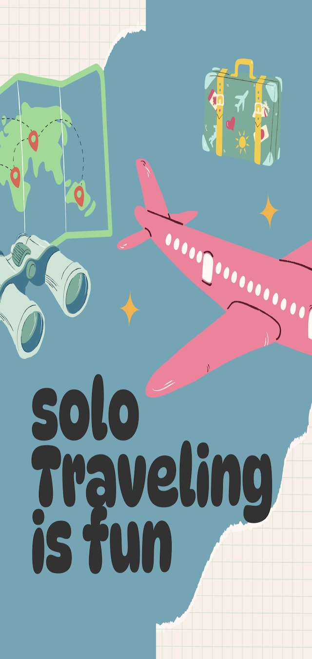 Cream Colorful Solo Traveling Tips Instagram Carousel - 1